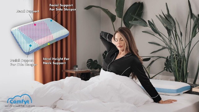 Amazon.com: Comfyt Cervical Pillow Cooling Orthopedic Memory Foam